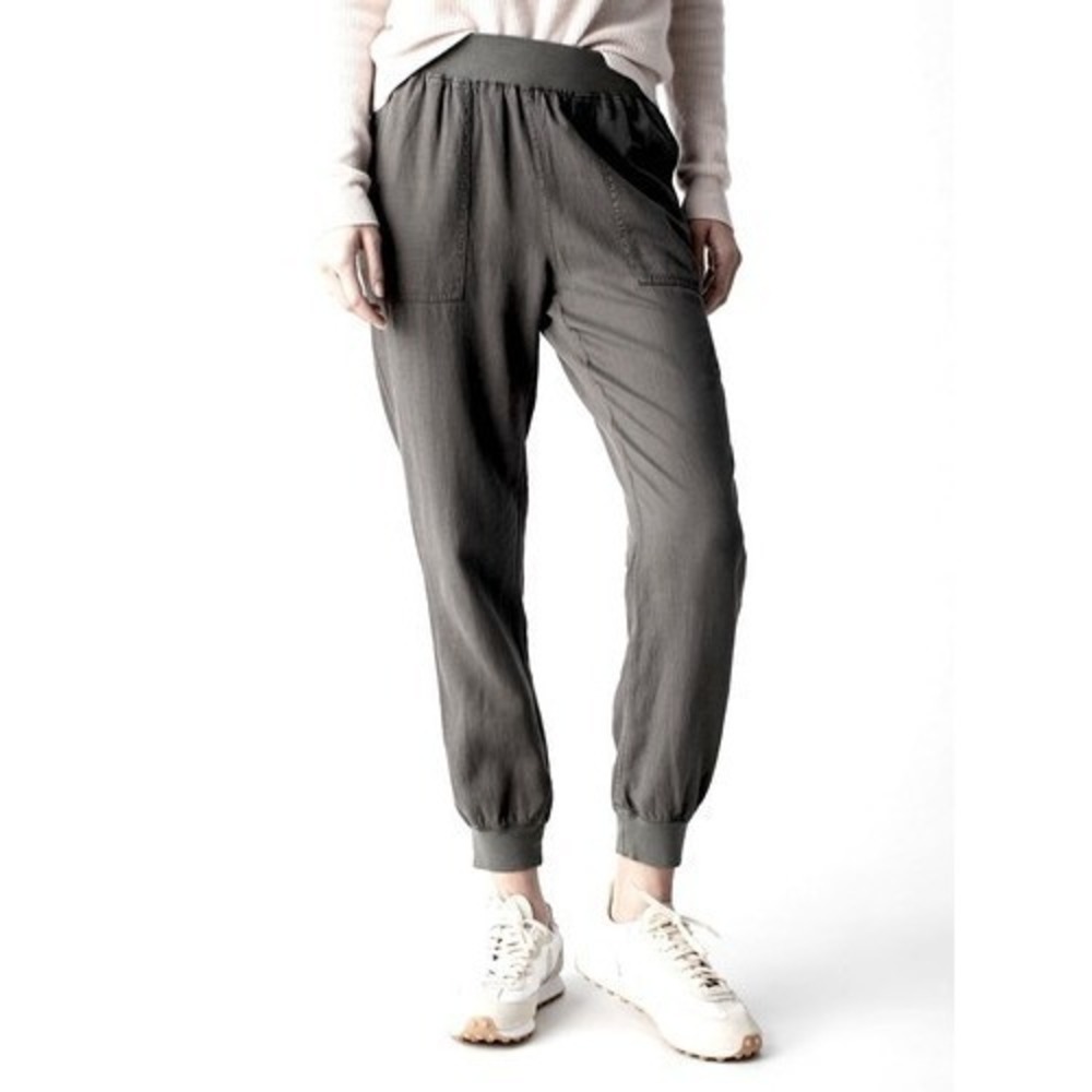 Faherty Arlie Day Jogger Pull-On Tapered Leg Pants Size XS Faded Black